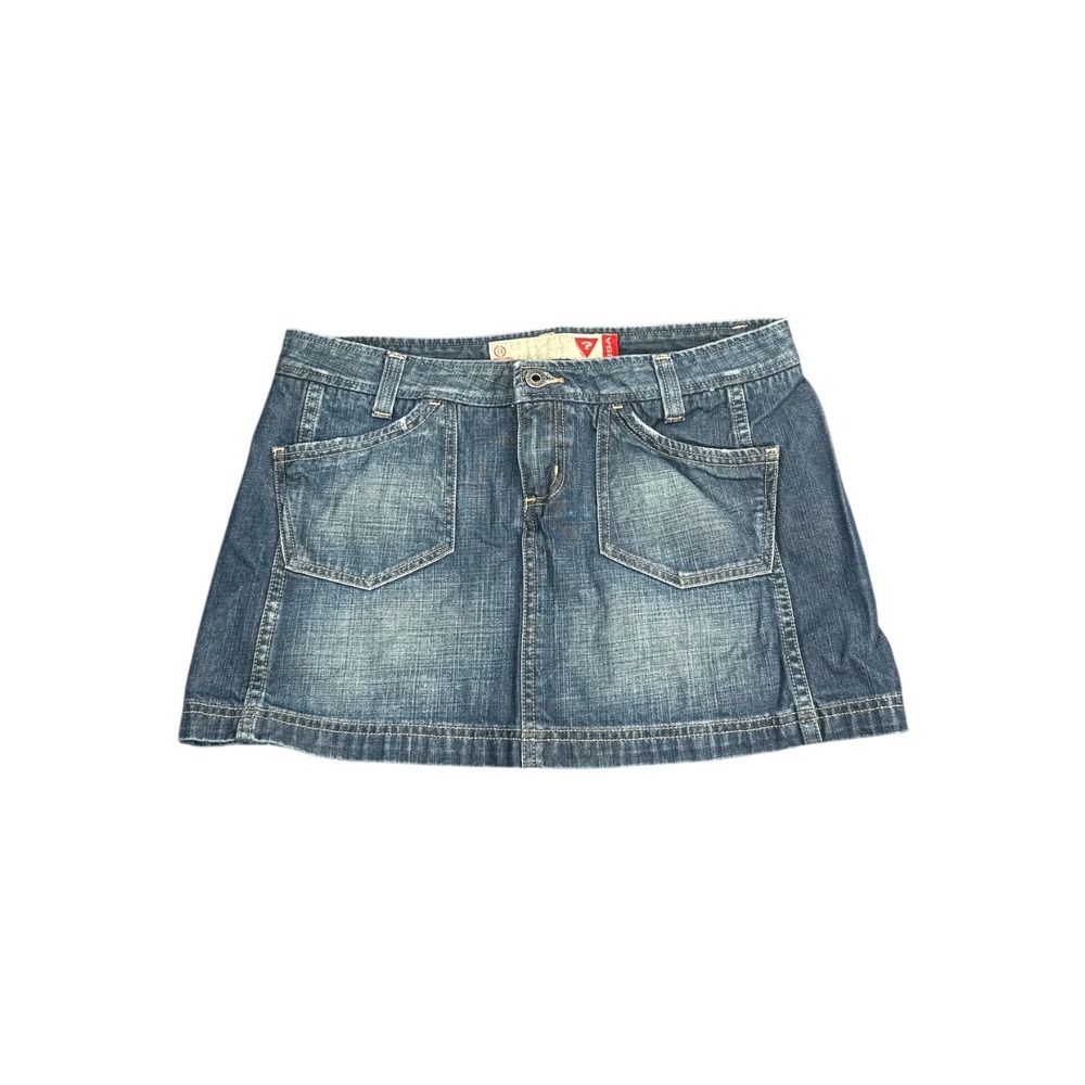 Guess Jeans Vintage Denim Mini Skirt Medium Wash Y2K Size 30